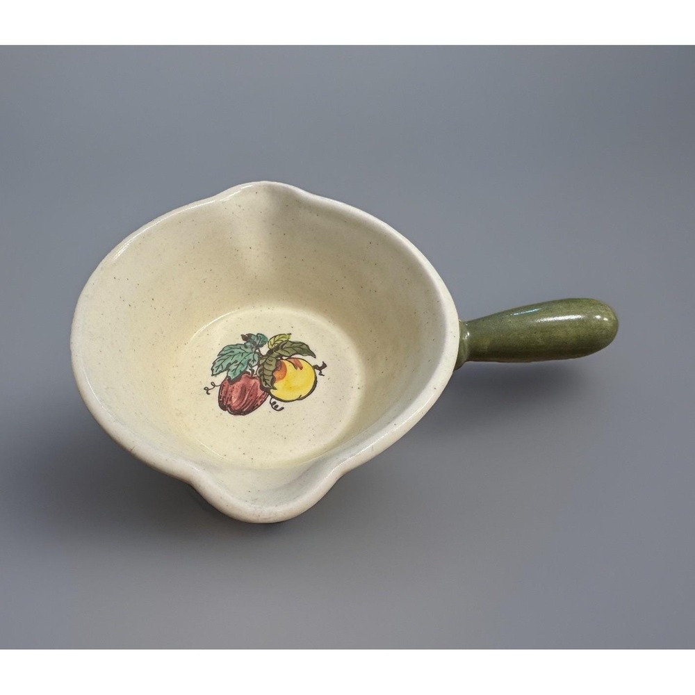 Vintage Metlox Poppy Trail Provincial FRUIT Handled Gravy Bowl With Pour spouts